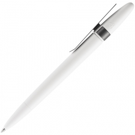 Ручка шариковая Prodir DS5 TSM Metal Clip, белая с серым