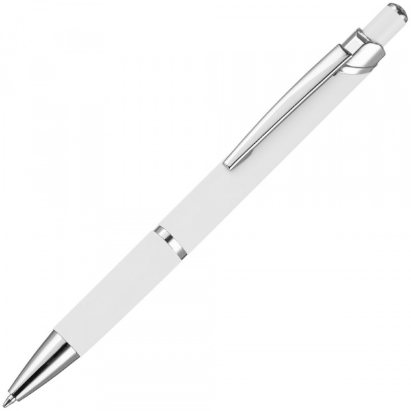 Ручка шариковая Chromos Soft Touch, белая