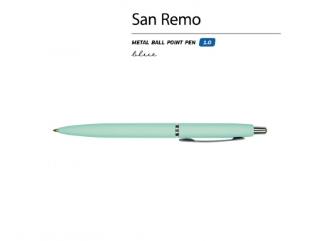 Ручка металлическая шариковая «San Remo», софт-тач