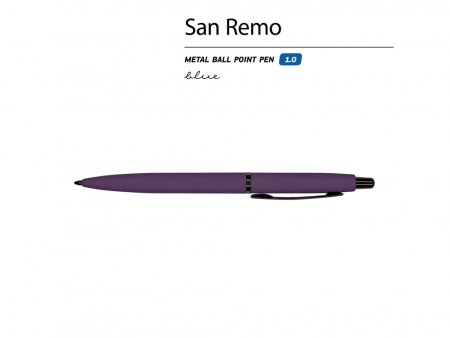 Ручка металлическая шариковая «San Remo», софт-тач