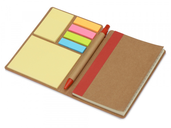 Блокнот А6 «Write and stick» с ручкой и набором стикеров