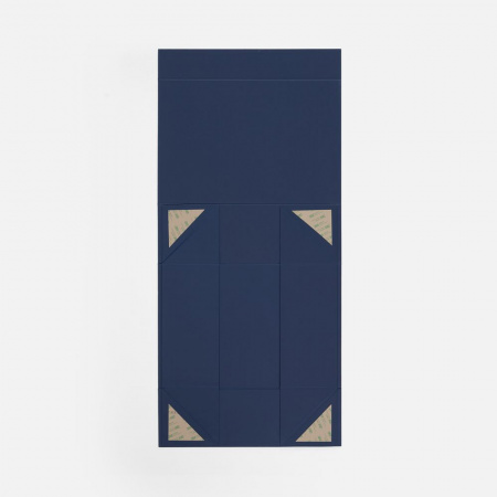 Коробка складная Quadra Fold, темно-синяя